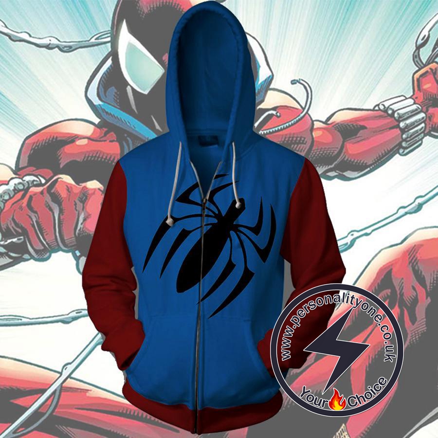 SCARLET SPIDER 3D Hoodies - ZIP UP - SPIDERMAN 3D